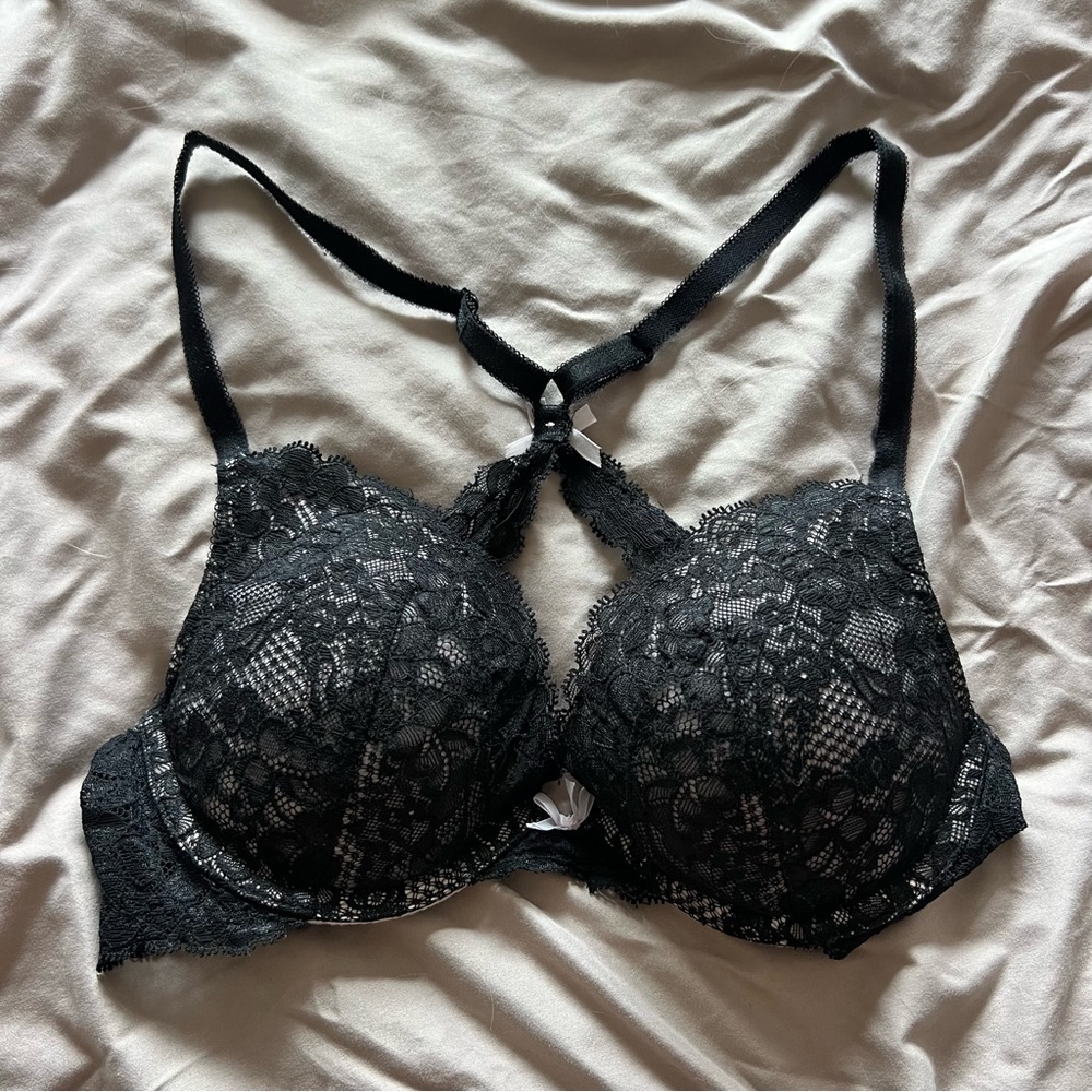 Victoria’s Secret black lace racerback bra